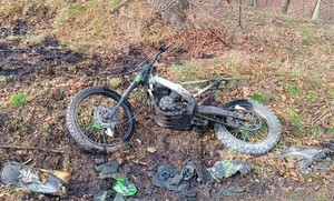 Spalony motocykl