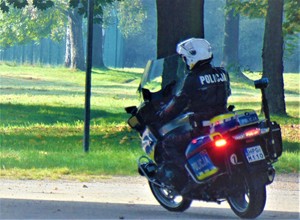 Policjant na motocyklu