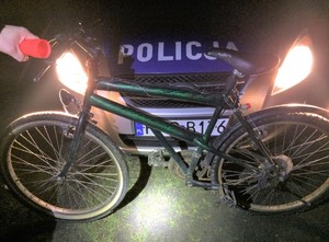 rower przy radiowozie