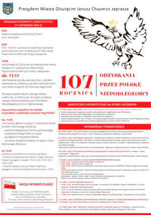 Plakat zaproszenie na uroczystości