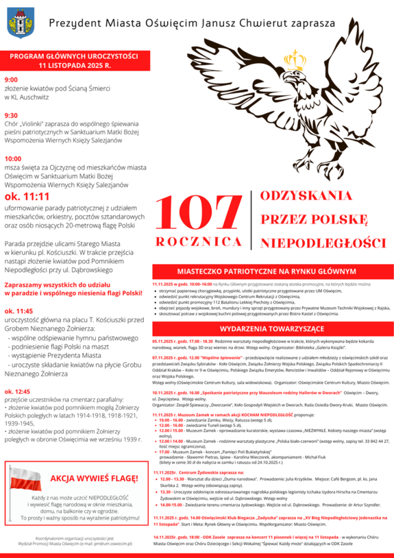 Plakat zaproszenie na uroczystości