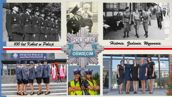 100 lat kobiet w Policji kolaż zdjęć