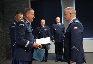 Uroczystość powitania nadkom. Wilka na stanowisku I zastępcy Komendanta Powiatowego Policji w Oświęcimiu