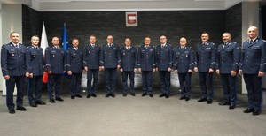 Uroczystość powitania nadkom. Wilka na stanowisku I zastępcy Komendanta Powiatowego Policji w Oświęcimiu