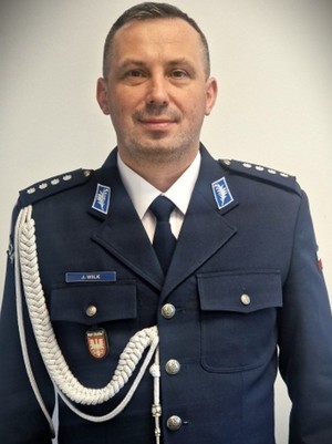 Uroczystość powitania nadkom. Wilka na stanowisku I zastępcy Komendanta Powiatowego Policji w Oświęcimiu