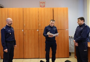 KPP Oświęcim. Pożegnanie policjanta w KP Brzeszcze