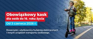 Plakat dot. bezpieczeństwa na hulajnogach