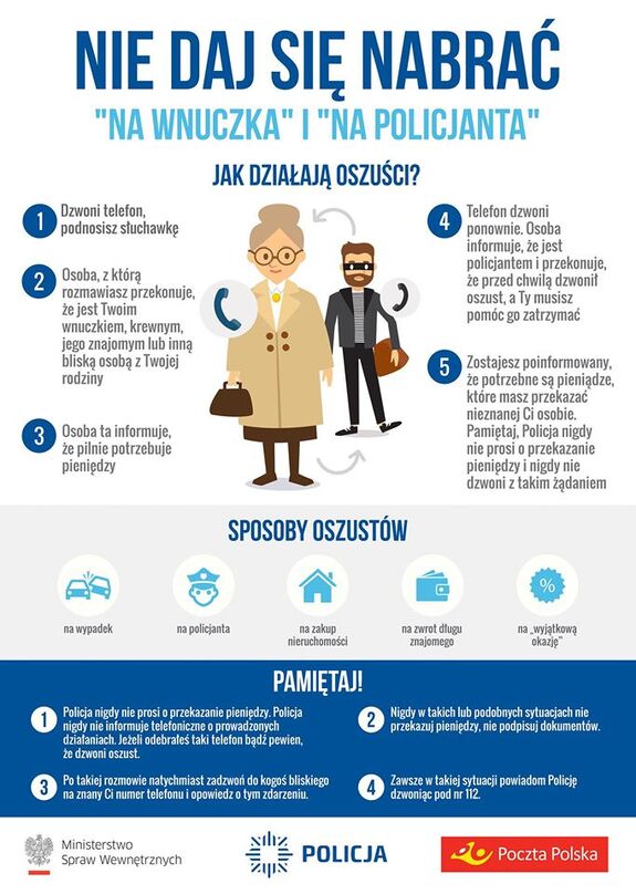plakat z ostrzeżeniami dla seniorów