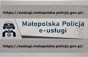 Na ilustracji logo małopolska policja e usługi