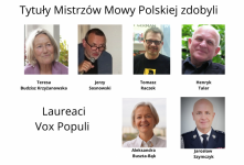 Zdjęcie ukazuje kilka zdjęć  laureatów konkursu Mistrz Mowy Polskiej
